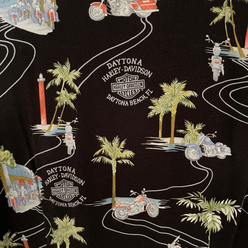 Harley Davidson Daytona Beach SHIRT Tori Richard - Size L - Picture 3 of 8